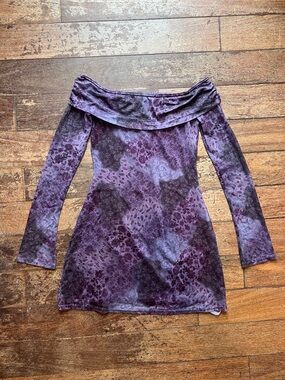 Purple Patterned Dress
